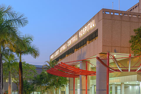 Entrée de l'hôpital Albert Luthuli en Afrique Entrée de l'hôpital Albert Luthuli en Afrique